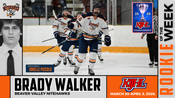 Nitehawks’ Walker earns Rookie of the Week with relentless compete